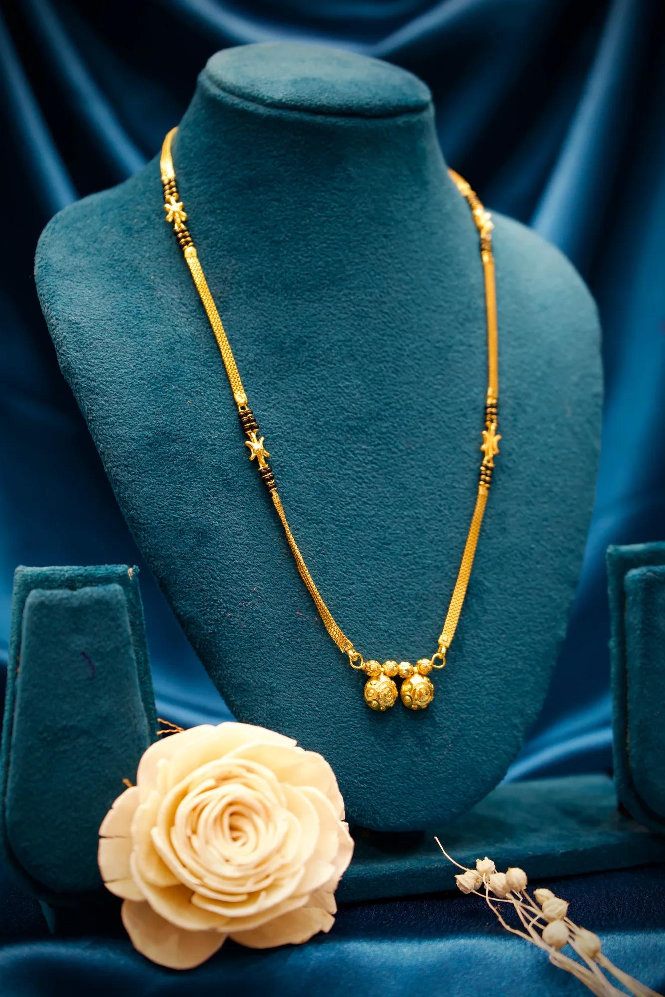 Classic Dual Ball Gold Mangalsutra Necklace
