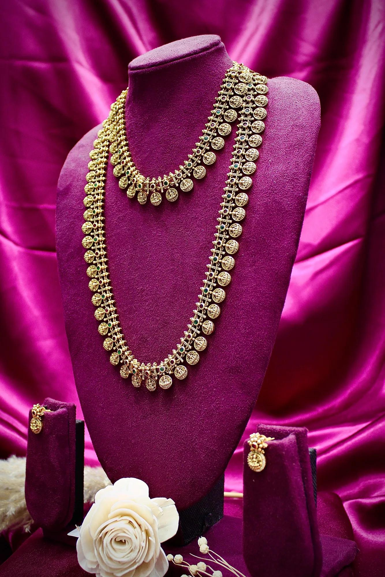 Antique Coin Layer Necklace Set