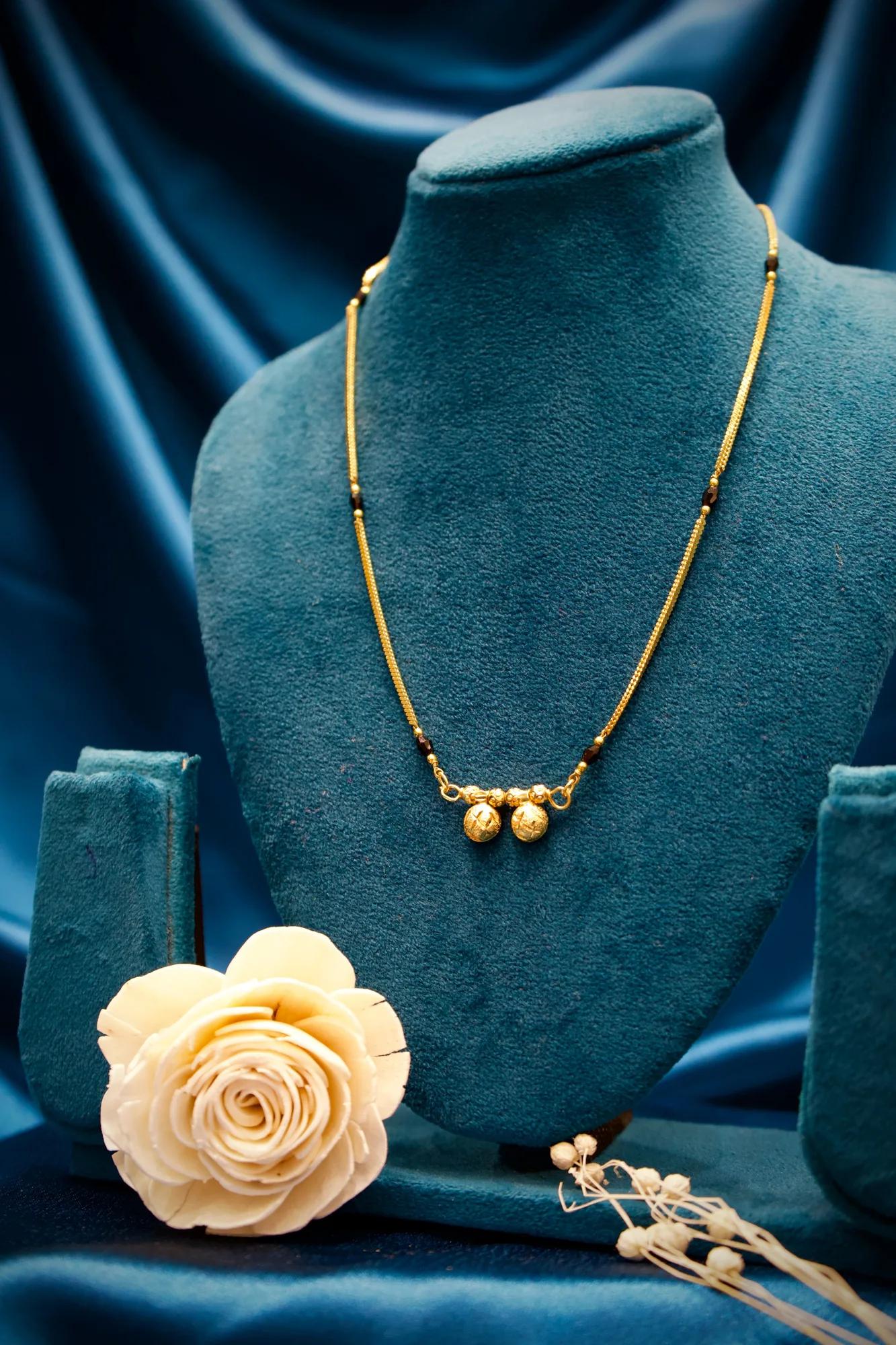 Classic Twin Gold Bead Mangalsutra