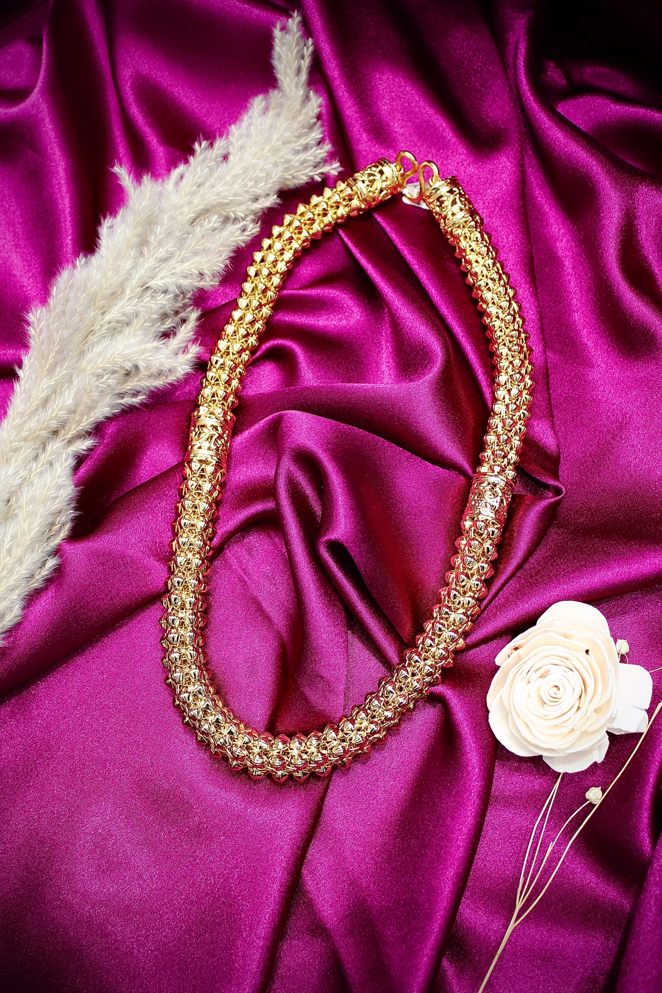 Majestic Diamond-Cut Mesh Men's Gold Chain