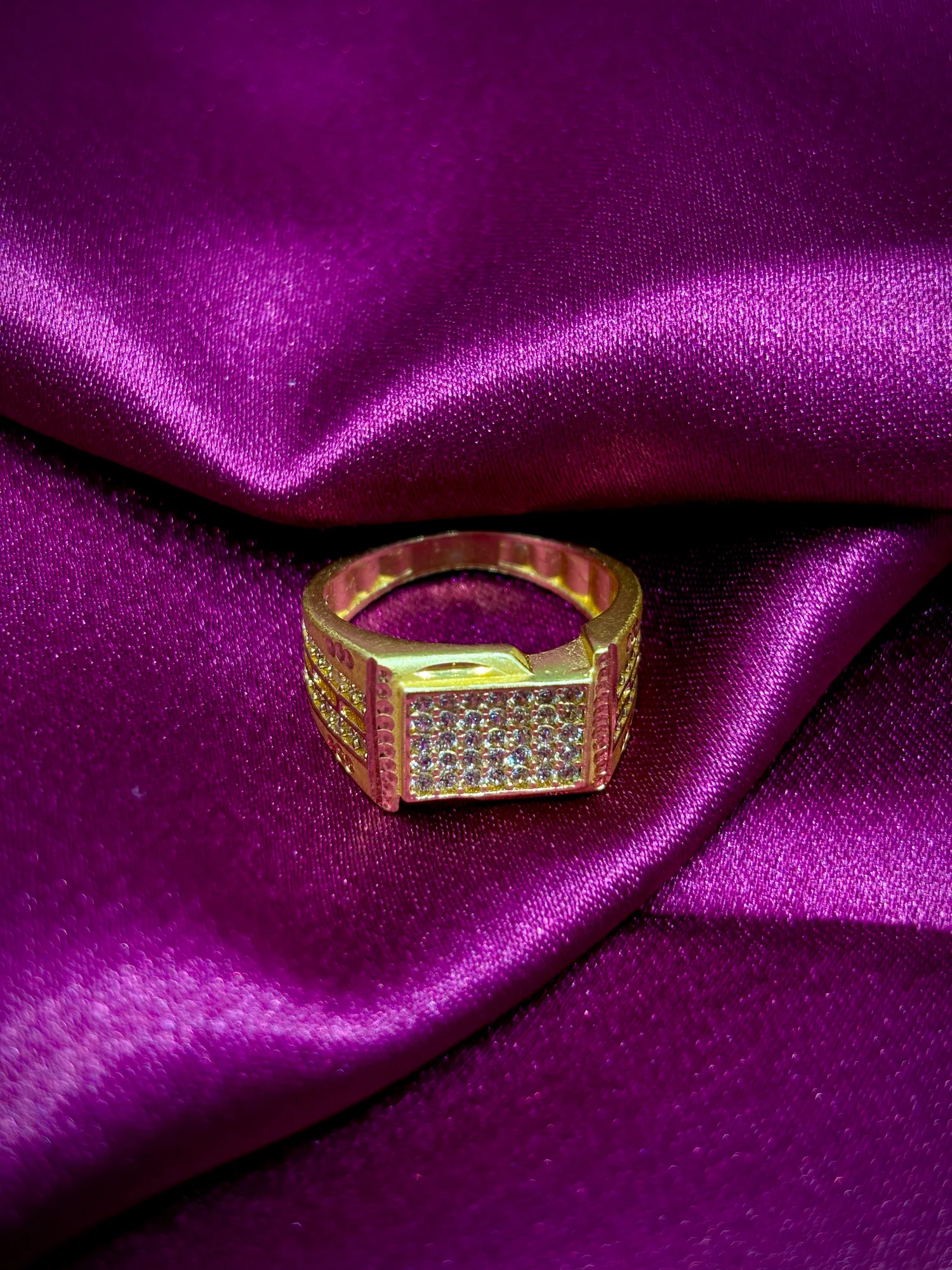 Royal Pave CZ Statement Ring for Men